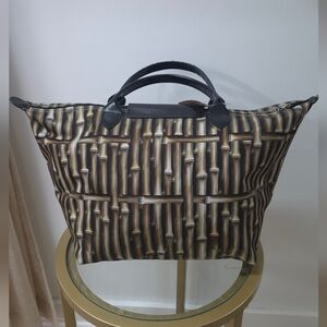 Longchamp Bamboo Print Tote Bag